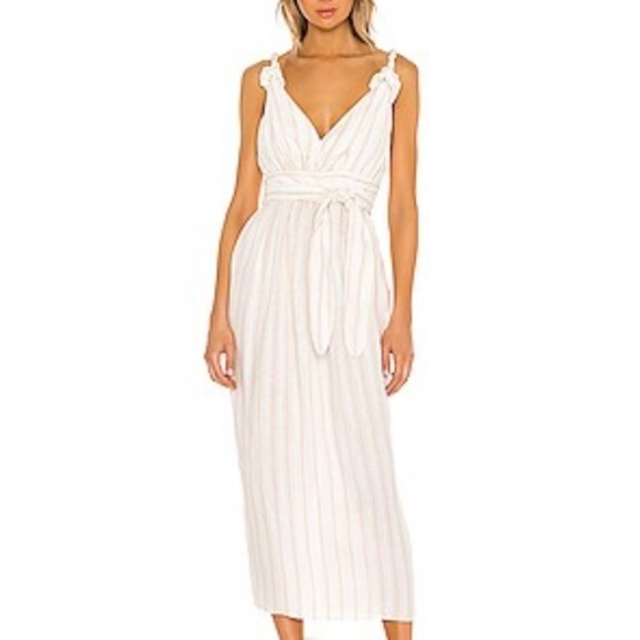Mara Hoffman revolve Calypso cream khaki braided maxi dress V-neck xl nwt - Picture 12 of 12